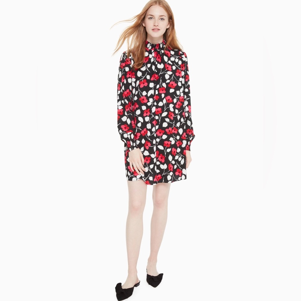 Kate Spade Vintage Fleur Crepe Dress M